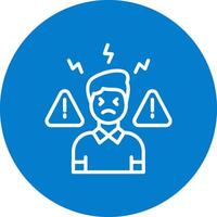 Panic Attack Geometric Graphic Style Badge vector