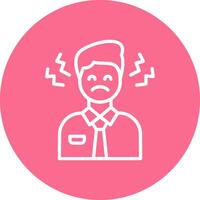 Sadness Flat UI Design Piece vector