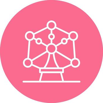 Atomium Geometric Mobile App Mark vector