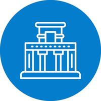 Temple Of The Frescoes Outlined UI Concept Piece vector