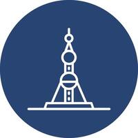 Oriental Pearl Tower App Focused Graphic Design vector