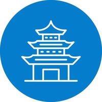 Pagoda Shadowed Flat UI Design vector