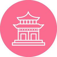 Forbidden City Dark Mode UI Symbol vector