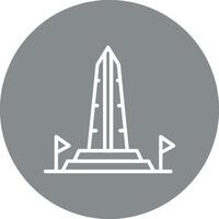 Washington Monument Neon Style UI Symbol vector