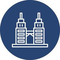 Petronas Twin Tower Muted Color UI Design vector