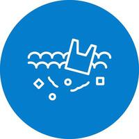 Waste Plastic Iconic Linear Graphic Form vector
