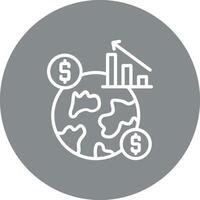 Global Economy Sleek Flat Visual Mark vector