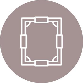 Frame Thin Outlined Line Element vector
