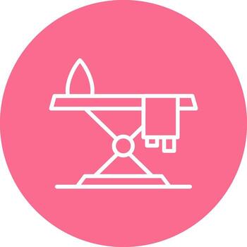 Iron Table Modular Based Form vector