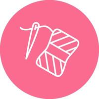 Sewing Soft Edge Outline Graphic vector