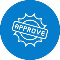 Approve Minimal Interface Design Badge vector