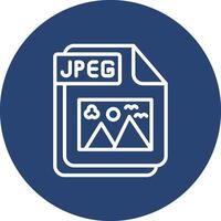 JPEG Simplified Thin Line Mark vector