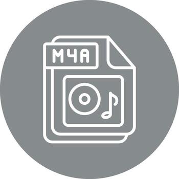 m4a código establecido ui símbolo vector