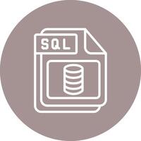 SQL Bold Modern App Graphic vector