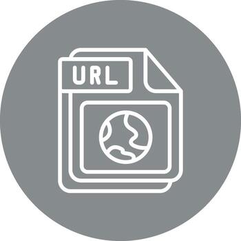 URL Sleek Flat Visual Mark vector