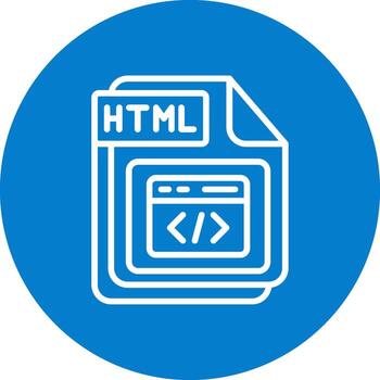 HTML Monochrome Outline Line Graphic vector