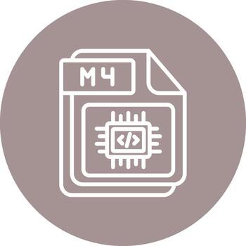 M4 Modern App Interface Badge vector