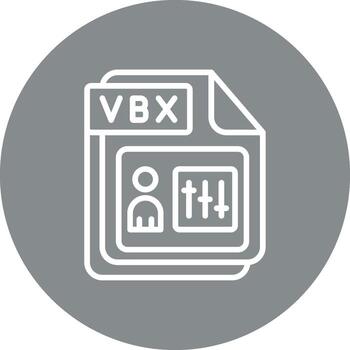 vbx código establecido ui símbolo vector