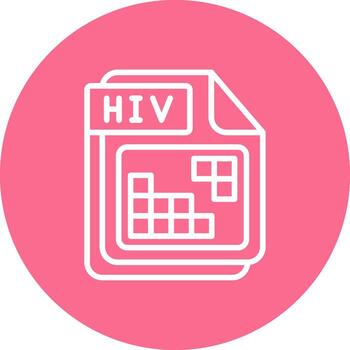 HIV Minimal Interface Design Badge vector