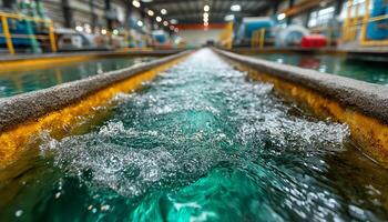 Water flow in an industrial setting photo