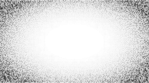 Halftone radial texture. Comic style grain background. Pop art faded textured frame. Grunge sand speckles effect. Dotted particle print wallpaper. Pixelated gradient backdrop vector