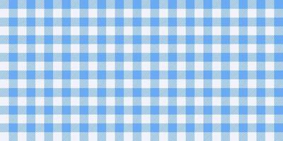 Gingham seamless pattern. Light blue and white vichy background texture. Checked tweed plaid repeated wallpaper. Fabric design vector