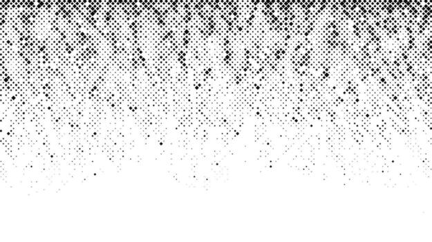 Halftone grunge gradient texture. Comic style pixel background. Pop art faded grainy surface. Speckle and particles. Black pixelated noice backdrop vector