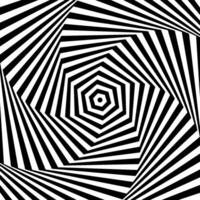 Optical illusion background. Black and white abstract geometric surface. Poster design. Illusion wallpaper vector