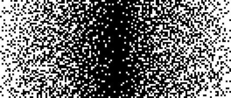Pixelated halftone gradient texture. Fading pixel noise texture. Dissolving black and white wallpaper vector