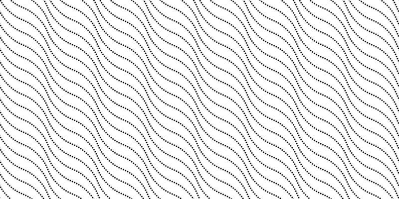 Wavy lines seamless pattern. Undulate stripes repeating background. Black and white diagonal waves texture. Simple curved linear wallpaper. Textile and fabric swatch design template.