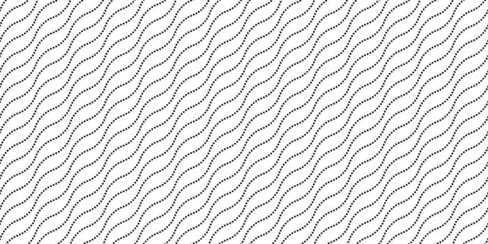 Wavy lines seamless pattern. Undulate stripes repeating background. Black and white diagonal waves texture. Simple curve linear wallpaper. Textile and fabric design template vector