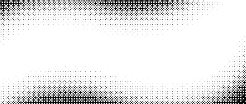 Pixelated bitmap wave gradient texture. Black and white dither pattern background. Abstract wavy glitchy pattern. 8 bit game screen wallpaper. Wide pixel art retro illustration. vector