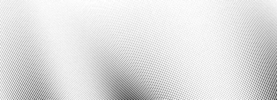 Abstract wavy dotted line background. Tech dynamic dash stripe texture. Black warped and curved line wallpaper for poster, presentation, brochure, booklet, leaflet. Halftone backdrop vector