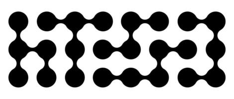 Black metaball set. Liquid connected blobs. Morph dots pattern collection. Integration abstract concept. Circles design elements bundle for logo, icon, tag, emblem, poster, banner. vector