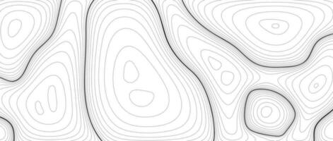 Abstract line background. Topographic contour map concept. Black and white terrain outline pattern. Linear geographic design template wallpaper for poster, banner, print, leaflet. vector