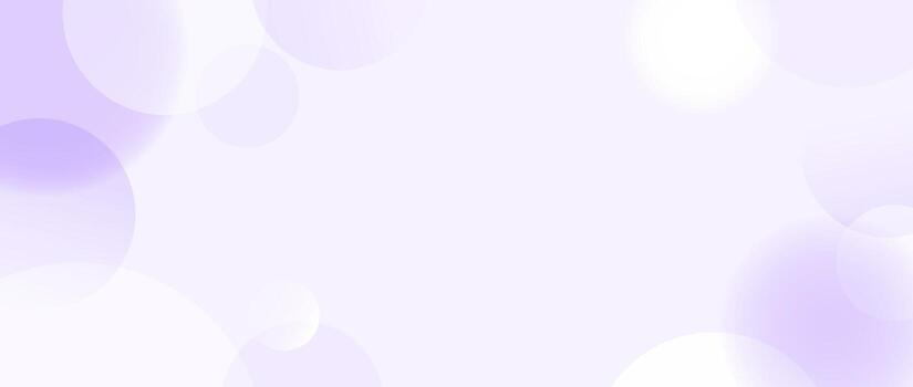 Soft purple sphere background. Abstract light floating bubble or ball wallpaper. Blur gradient circle backdrop. Horizontal design template for banner, poster, presentation, brochure, leaflet vector