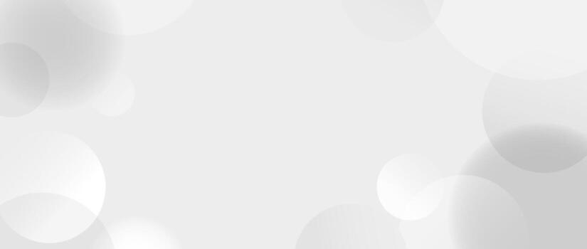 Soft grey sphere background. Abstract light floating bubble or ball wallpaper. Gray blur gradient circle backdrop. Horizontal design template for banner, poster, presentation, brochure, leaflet vector