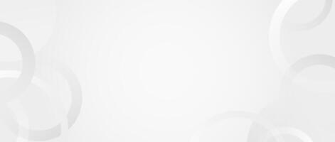 Soft grey circles background. Abstract light floating bubbles and rings wallpaper. Gray blur gradient curves backdrop. Horizontal design template for banner, poster, presentation, brochure. vector