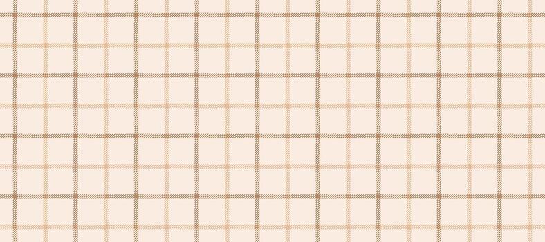 Beige seamless windowpane pattern. Checkered plaid repeating background. Tattersall tartan texture print for textile, fabric. Repeated neutral vichy check wallpaper. Gingham backdrop vector