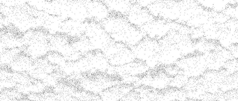 Grunge noise texture. Dirty grain background. Dotted halftone gradient overlay. Sand dusty distressed wallpaper. Grungy grit pattern. Black white random dot texture for poster, banner, print. vector