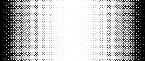 Pixelated gradient texture. Black dithered gradation background. Retro bitmap game wallpaper. Halftone 8 bit overlay. Vintage rectangle pixel art print. Vertical striped fading backdrop vector