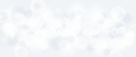 Abstract circle bokeh background. Smooth grey blur effect wallpaper. Shiny silver blue blurry sparkles texture. Seasonal backdrop for Christmas, New Year or birthday card, poster, banner. vector