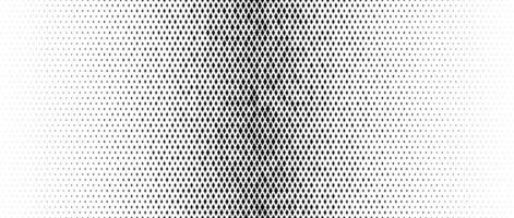 Rhombus gradient halftone texture. Diamond shape dot fading background. Abstract geometric particles vanishing gradation backdrop. Rhomb shape grunge overlay structure. Black white wallpaper vector