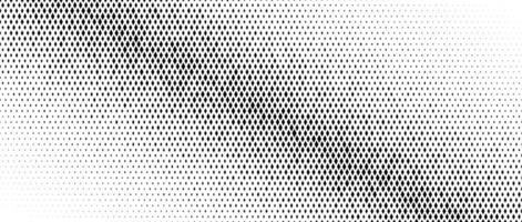 Rhombus gradient halftone texture. Diamond shape dot fading background. Abstract geometric particle vanishing gradient. Rhomb shape grunge overlay structure. Black white wallpaper vector