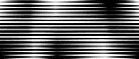 Line halftone gradient texture. Vibrating horizontal gradation background. Repeated stripes pattern backdrop. Black parallel thin and thick stripe moire backdrop for overlay, print, cover. vector