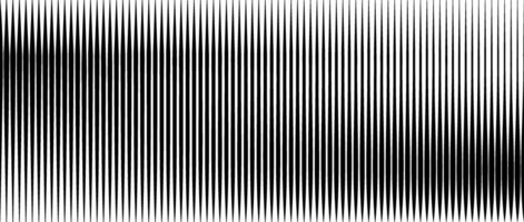 Line halftone gradient texture. Vibrating vertical gradation background. Repeated stripe pattern backdrop. Black parallel thin to thick stripe moire backdrop for overlay, print, cover. vector