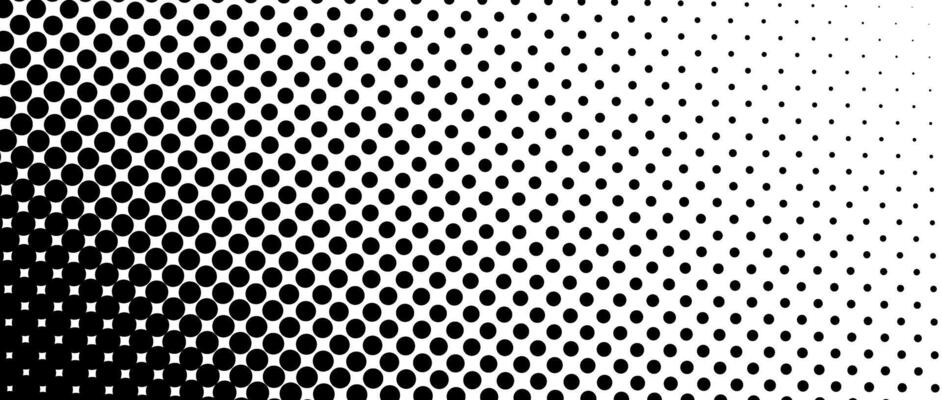 Dotted halftone diagonal texture. Fading polka dot tint gradient background. Repeating dots gradation pattern. Black vanishing comic pop art overlay backdrop. Raster effect wallpaper.