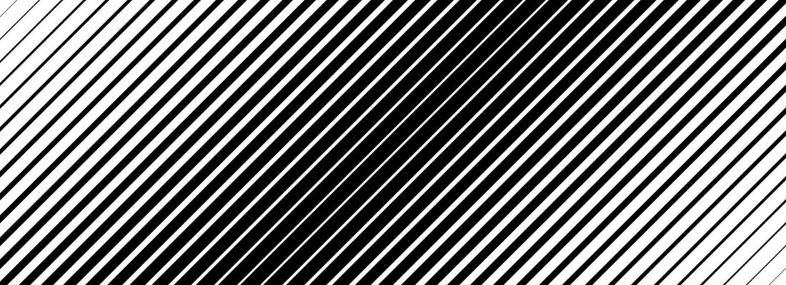 Oblique line halftone gradient texture. Fading diagonal stripe gradation background. Slanted pattern backdrop. Thin to thick stripe vanish backdrop for overlay, print, cover. Wide texture