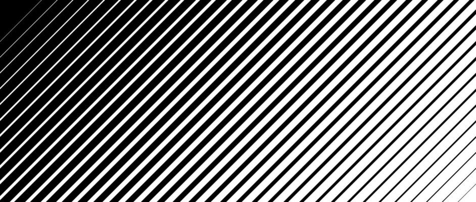 Slanted line halftone gradation texture. Fade diagonal stripe gradient background. Oblique pattern backdrop. Black thin to thick stripe backdrop for overlay, print, cover, graphic design.