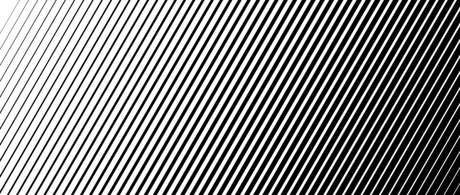 Oblique line halftone gradation texture. Fade diagonal stripe gradient background. Slant pattern backdrop. Black thin to thick stripe vanish backdrop for overlay, print, cover, graphic design.